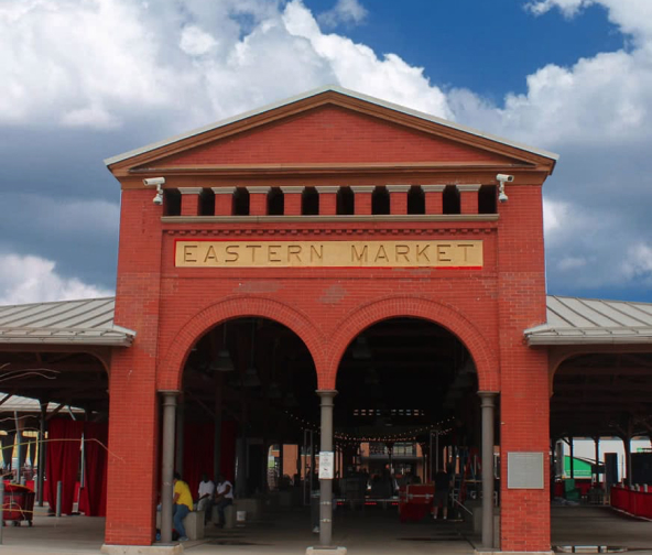 Front of Eastern Market building.