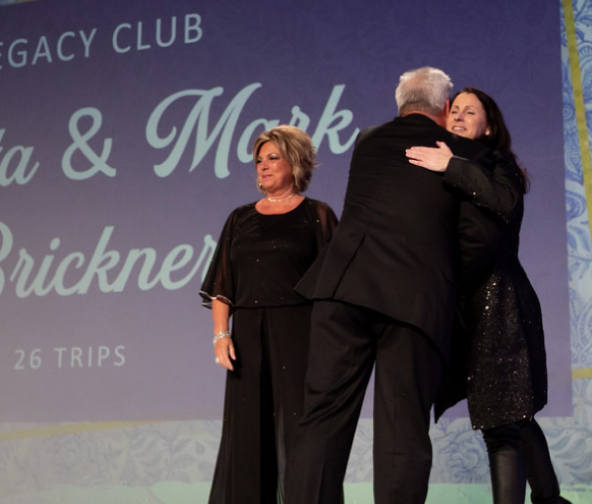 Central agent Krista Brickner and husband Mark take their place in the Legacy Club.